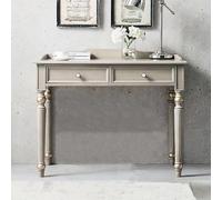 Coiffeuse avec tiroirs, bureau de maquillage moderne et poste de travail, bureau à domicile, 88,9 cm, finition grise