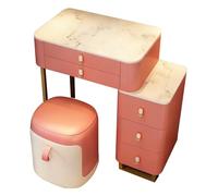 Coiffeuse avec tiroirs de Rangement, Banc de Rangement, Grand Plateau, Table de Chevet réglable, Style Moderne, Disponible en Plusieurs Couleurs(Pink,60)