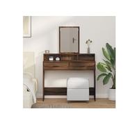 Coiffeuse avec tiroirs en chêne brun 100x41x140 cm Brun G