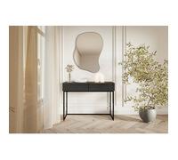 Coiffeuse avec tiroirs - VELDIO - 110 cm - noir - avec pieds noirs