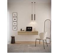 Coiffeuse bureau avec 2 tiroirs - BEMMI - 120 cm - chêne de Lindberg