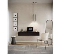 Coiffeuse bureau avec 2 tiroirs - BEMMI - 120 cm - noir