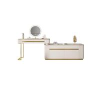 Coiffeuse Commode rétractable Moderne for Chambre à Coucher, Meuble TV, Combinaison de Meubles Rangement intégrés et Table Maquillage avec Miroir Table de Maquillage