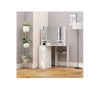 Coiffeuse d'angle Table de maquillage cosmétique Blanc288451