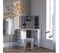 Coiffeuse d'angle - Vicco - Arielle - Blanc