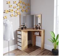 Coiffeuse d'angle - Vicco - Arielle - Chêne blanc