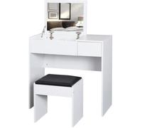 Coiffeuse design miroir escam 80x40x79cm Noir