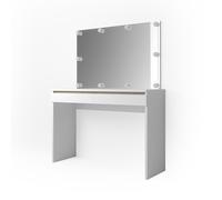 Coiffeuse Emma 120cm avec éclairage LED Blanc Vicco