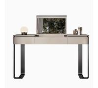 Coiffeuse en bois avec miroir et tiroir de rangement 90 x 45 x 75 cm (sans tabouret) - Meuble de maison élégant et fonctionnel