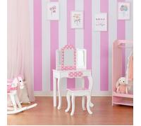 Fantasy Fields Coiffeuse Enfant Bois Table Maquillage Miroir Tabouret lumière LED Teamson TD-11670FL