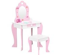 Coiffeuse enfant design girly motif coeur - tiroir, miroir, tabouret inclus - MDF - blanc rose Rose https://www.fnac.com/mp49132855/Coiffeuse-enfant-design-girly-motif-coeur-tiroir-miroir-tabouret-inclus-MDF-blanc-rose/w-4?oref=b6db4e84-7df1-ce35-4192-9ede3307a8dd