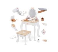Mamabrum Coiffeuse enfant en bois – Jouet d'imitation, maquillage et accessoires