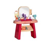 AIYAPLAY Ensemble de Coiffeuse pour Enfants 23 PCS, Table de Maquillage avec Miroir, lumière LED et Musique, pour Enfants de 3 à 6 Ans, Rose