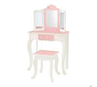 Fantasy Fields Coiffeuse Enfant en Bois Table Maquillage Miroir Tabouret Teamson TD-11670Q