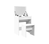 vidaXL Coiffeuse et tabouret blanc 60x40x113,5 cm, table de maquillage, coiffeuse de chambre à coucher, coiffeuse avec 848213