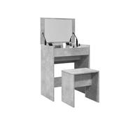 Vidaxl Coiffeuse Et Tabouret Gris Béton 60x40x113,5 Cm Multicolore