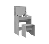 Coiffeuse et tabouret sonoma gris 60x40x113,5 cm, table de maquillage, coiffeuse de chambre à coucher, coiffeuse avec 848218