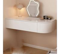 Coiffeuse Flottante avec tiroirs, Coiffeuse Murale for Chambre à Coucher, Coiffeuse Suspendue, étagère de Rangement Peu encombrante(Left,47.2x15.7x7.1)