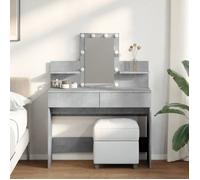 Coiffeuse avec LED gris béton 100x40x130 cm Gris G