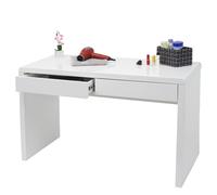 Coiffeuse HWC-G51, coiffeuse table cosmétique, blanc brillant 100x60cm