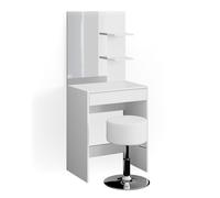 Coiffeuse Isabelle 60cm avec miroir et tabouret Blanc Vicco 34446