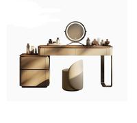 Coiffeuse minimaliste pour chambre à coucher, table de maquillage avec rangement, coiffeuse élégante pour la maison, station de maquillage moderne, bureau d'écriture élégant pour dressing