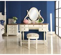 Coiffeuse Miroir Tabouret Complète Commode Chambre à coucher Meubles de campagne Console