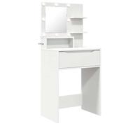 Coiffeuse moderne - vidaXL - 80x39,6x135 cm - Blanc - Bois d'ingénierie - Miroir avec rétroéclairage