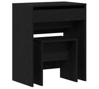 vidaXL Coiffeuse moderne - Chêne noir - Bois d'ingénierie - 60x40x75 cm - Finition mate - Compacte