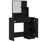 vidaXL Coiffeuse moderne Chêne noir – 86,5×35×136 cm – Bois d'ingénierie, tiroir, miroir plat