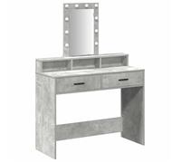 Coiffeuse vidaXL avec éclairage LED Gris béton 100x41x140 cm
