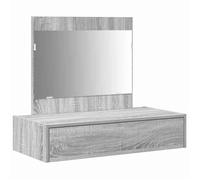 vidaXL Table de Maquillage Murale Gris Sonoma 83x40x70 cm