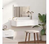Table De Maquillage Murale Vidaxl Blanche 83x40x70 Cm Blanc