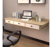 Coiffeuse Murale Suspendue Matériau en Bois Massif Multicouche, Coins Arrondis, Forte Capacité de Charge, Coiffeuse Suspendue pour Chambre Salon Cuisine Couloir(B,140x40x15cm)