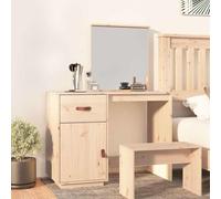 Coiffeuse Noir 95x50x134 cm Bois de Pin Massif Table de Maquillage vidaXL