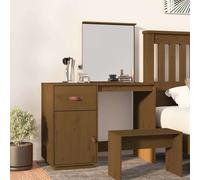Coiffeuse Noir 95x50x134 cm Bois de Pin Massif Table de Maquillage vidaXL