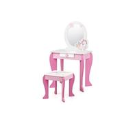 coiffeuse pour enfant table de maquillage avec tabouret, miroir détachable et 1 tiroir de rangement style princesse