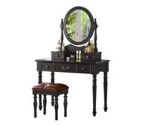 Coiffeuse rétro avec Miroir Coiffeuse en Bois Ensemble