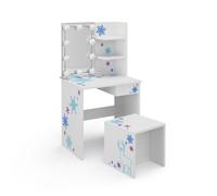 Coiffeuse Schneeflocke, 54.8cm avec éclairage LED, Blanc, Vicco 34425