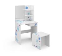 Vicco Coiffeuse Schneeflocke, Blanc, 54.8cm | convient pour le rangement des cosmétiques et des accessoires