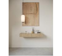 Coiffeuse - NOLIE - 110 cm - suspendu - avec tiroir - en aspect chêne