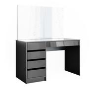 Coiffeuse Sherry 120cm avec miroir Anthracite Vicco 36885