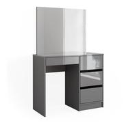 Coiffeuse Sherry, 90cm avec miroir, Gris, Vicco 41283