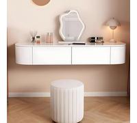 Coiffeuse Suspendue, Aspect chêne Artisan, Console Suspendue Moderne, Chevet et Table de Maquillage, Gain de Place Design et élégant, pour Petits Espaces(White1,120cm/47.2in)