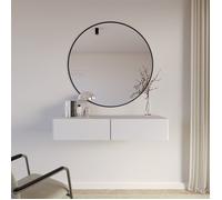 Coiffeuse suspendue avec 2 tiroirs - OLIO - 110 cm - blanc