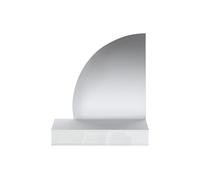 Coiffeuse suspendue avec miroir à LEDs - 2 tiroirs - Blanc brillant - JINEZA
