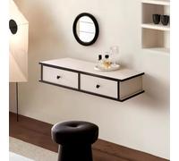 Coiffeuse Suspendue pour Petite Maison, Étagère Murale avec Tiroirs, Bureau de Maquillage Suspendu de Style Moderne, pour Chambre Salon Cuisine Couloir(93 * 33 * 18cm/36.6 * 13 * 7.1in)