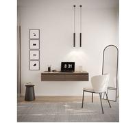 Coiffeuse suspendue - SELSEY - BEMMI - 120 cm - noyer du Wisconsin - 2 tiroirs