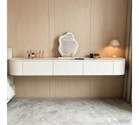 Coiffeuse Suspendue, Table De Toilette Murale en Bois avec Tiroirs, Table De Chevet Flottante Moderne Et Peu Encombrante pour Chambre, Dressing, Bureau Ou Salon(160cm)