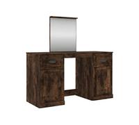 Coiffeuse table de maquillage design meuble mobilier de chambre avec miroir 130 x 50 x 132,5 cm chêne 02_0006416